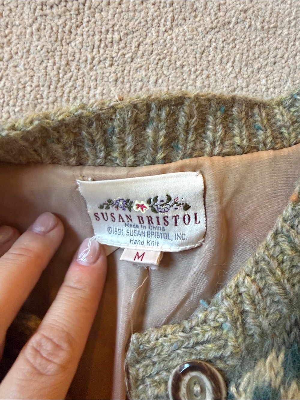 Vintage Colorful Cardigan! - Picture 2 of 5